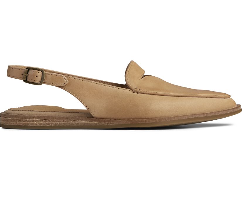 Sperry Saybrook Leather Slingback Mules - Women's Mules - Brown [NR7241609] Sperry Top Sider Ireland